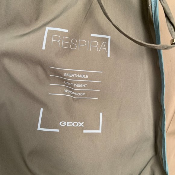 Geox Respira Parka Pisa Cape Jacket Deep Olive Green Size 12 - Picture 11 of 15